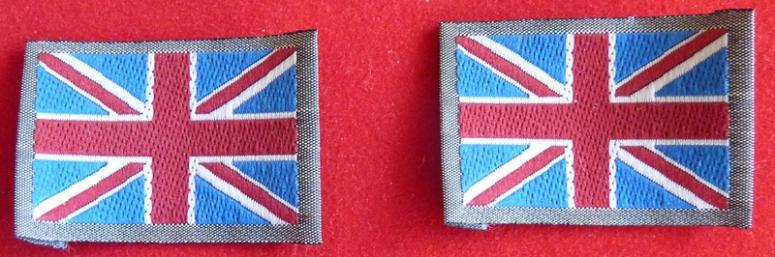 A pair of union flag arm patches