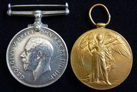WW1 British War Medal 1914-1918 & British Victory Medal