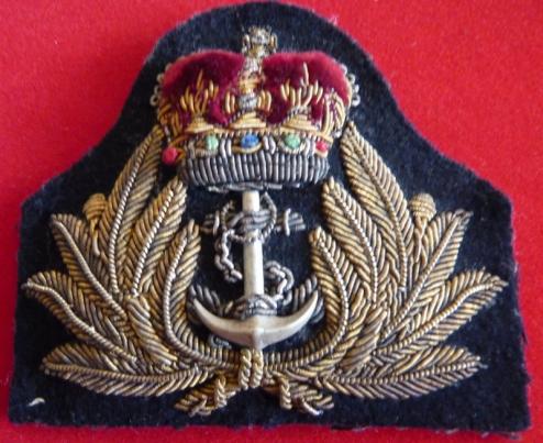 Royal Navy Officer Bullion Cap Badge