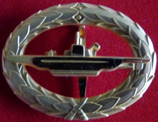 German WW2 Submarine War Badge 1957 Variant