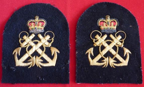 Royal Navy Petty Officer's Bullion Arm Badge x 2 