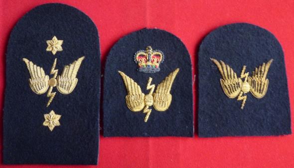 Royal Navy Telegraphist's Bullion Arm Badge x 3