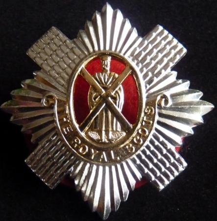 Royal Scot's Anodised Cap Badge