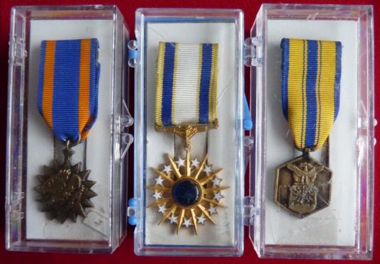US Air force Group of 3 Boxed Miniature Medals