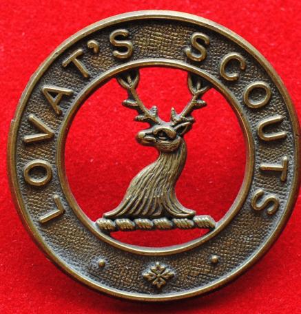 Lovat's Scouts Brass Cap Badge