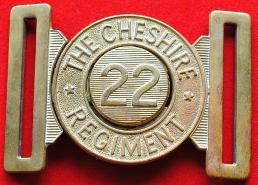 22nd Cheshire Regiment Brass Belt Buckle