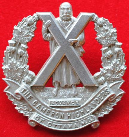 Canadian Queens Own Cameron Highlanders of Ottawa (MG) Badge