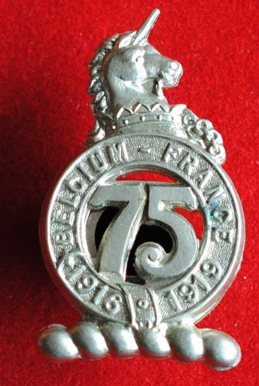 Canadian Expeditionary Force 75th Battalion Canadian Scottish Collar Badge