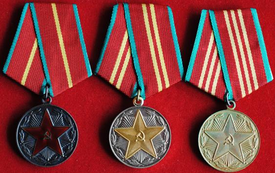 Soviet Irreproachable service in the Armed Forces 20, 15, 10 year awards