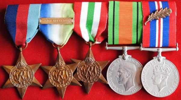 WW2 British Medal group of 5 Awards including Mention in despatches (MID) Oak leaf 