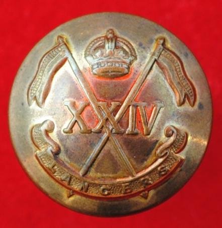 24th Lancers Brass Button