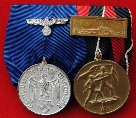 WW2 German Armed Forces Parade Mounted Medal Group of 2 Awards