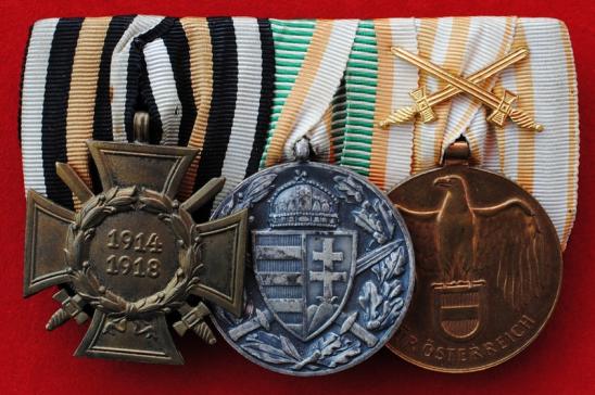 WW1 German Armed Forces Parade Mounted Medal Group of 3 Awards