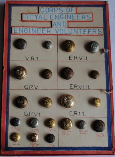 Royal Engineers set of 21 different buttons