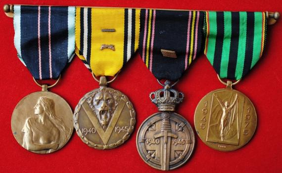 WW2 Belgium group of 4 medals consisting of: