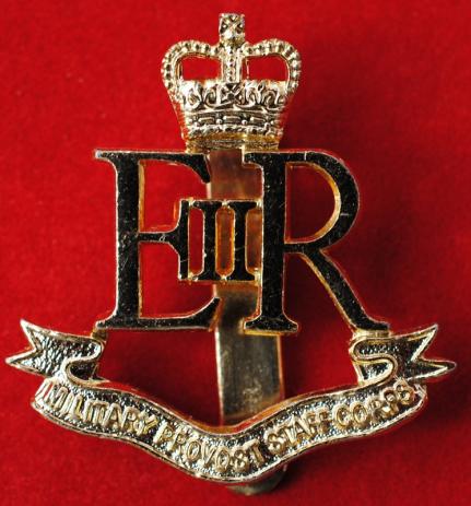 Military Provost Staff Corps Anodised Aluminium Cap badge