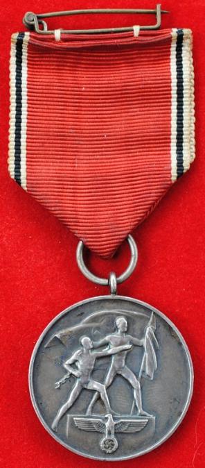 WW2 German Medal for the Annexation of Czechoslovakia