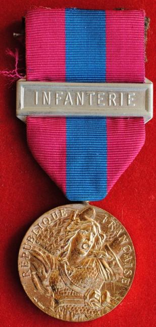 French National Defence Medal with one Bar “Infanterie” 