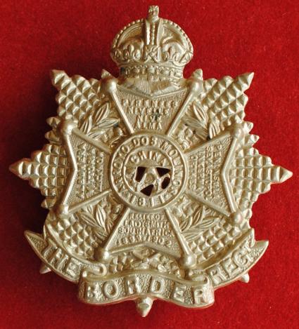 The Border Regiment White Metal Cap Badge