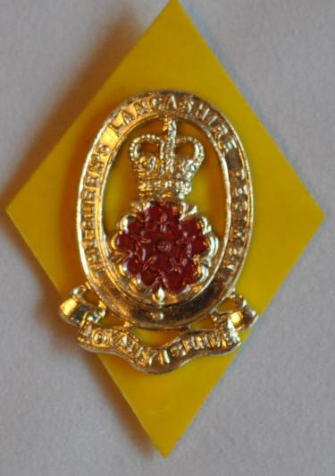 Queens Lancashire Regiment Anodised Aluminium Cap Badge 