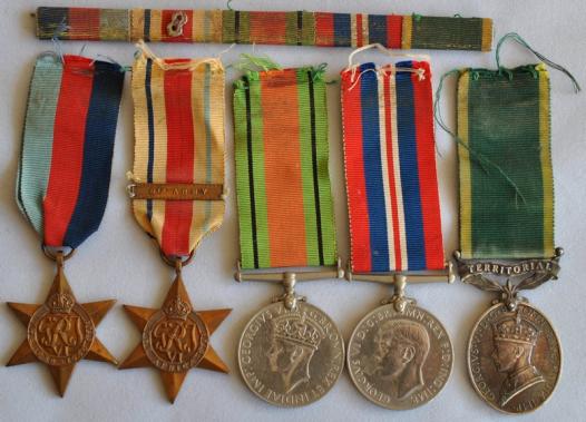 WW2 British Desert Rats Group of five awards