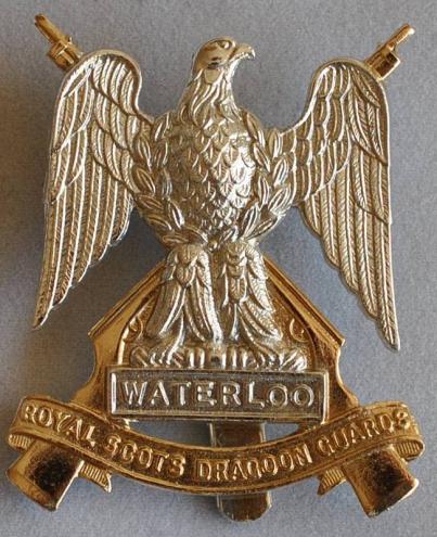 Royal Scots Dragoon Guards Other Ranks Anodised Aluminium Cap badge