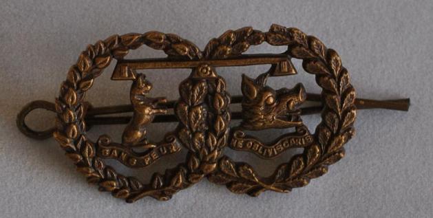 Argyll and Sutherland Highlanders Officers collar badge in Bronze