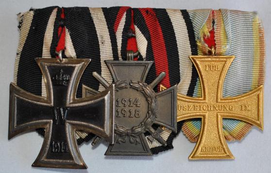 WW1 Parade Mounted Medal Bar of Three Awards
