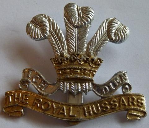 British Army Anodised Aluminium Cap Badge The Royal Hussars 