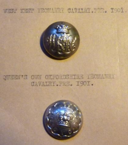 Two Pre 1901 Victorian Yeomanry Buttons