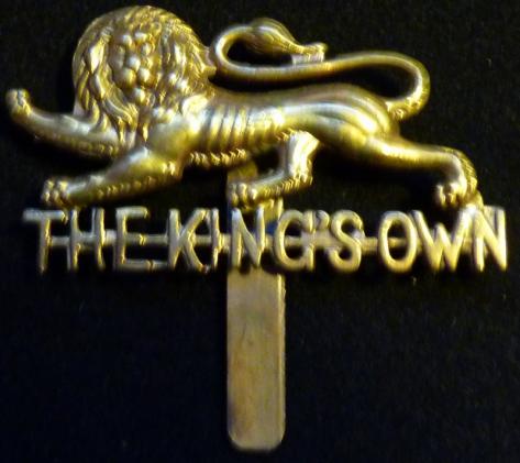 Kings own Lancaster Regiment Brass Cap badge